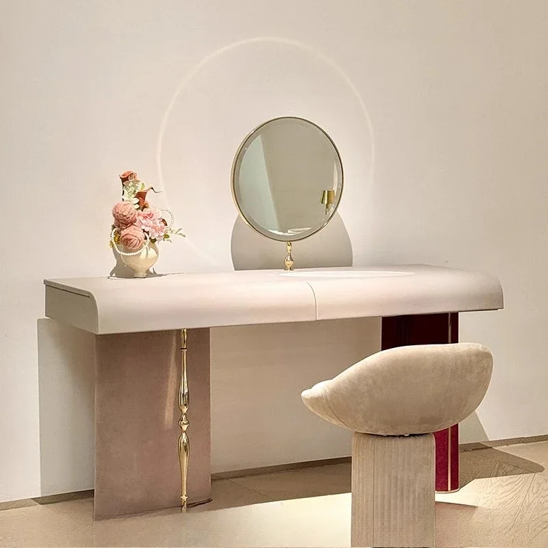 Wooden Stable Distinctive Polished Dressing Table Industrial Oak Stylish Spacious Dressing Table Frisiertisch Luxury Furniture