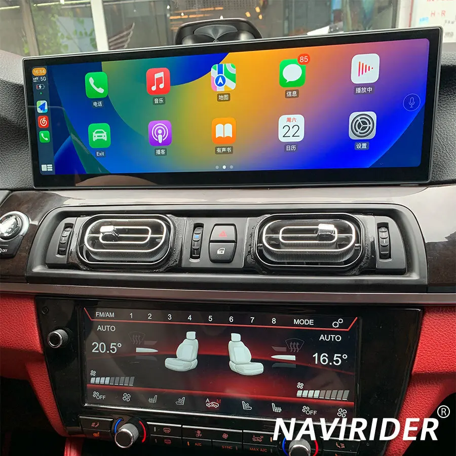 14,9-calowy samochodowy wyświetlacz multimedialny Carplay do BMW serii 5 F10 F11 F12 F15 F18 2011-2017 CIC NBT 4G CARPLAY GPS