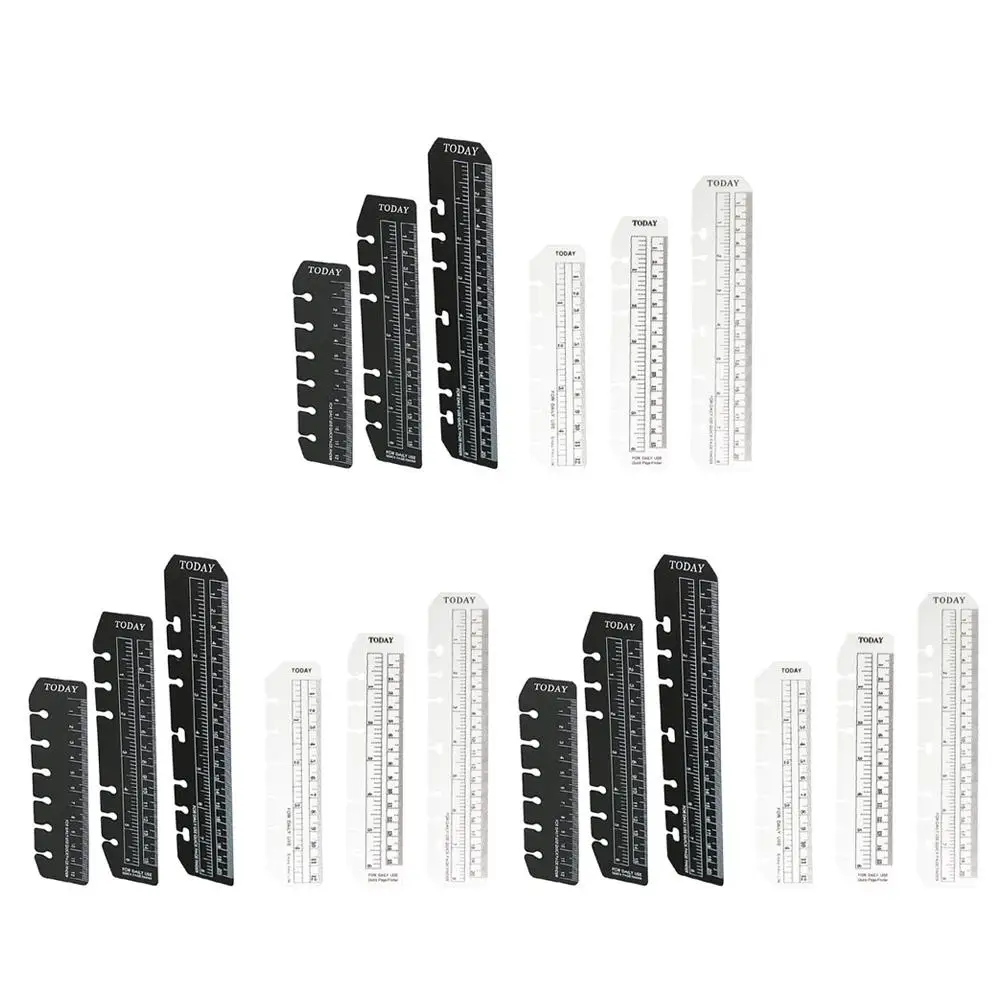 

18 Pcs Metric Ruler Loose Leaf Bookmark Clear PVC Plastic Bookmarker Thin Light Portable Inches