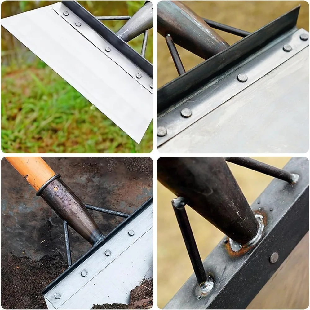 2025 nuevo 1 Uds pala de limpieza agrícola herramienta de deshierbe (aumentar el tamaño del número 27cm), acero inoxidable, pala de jardín multifuncional