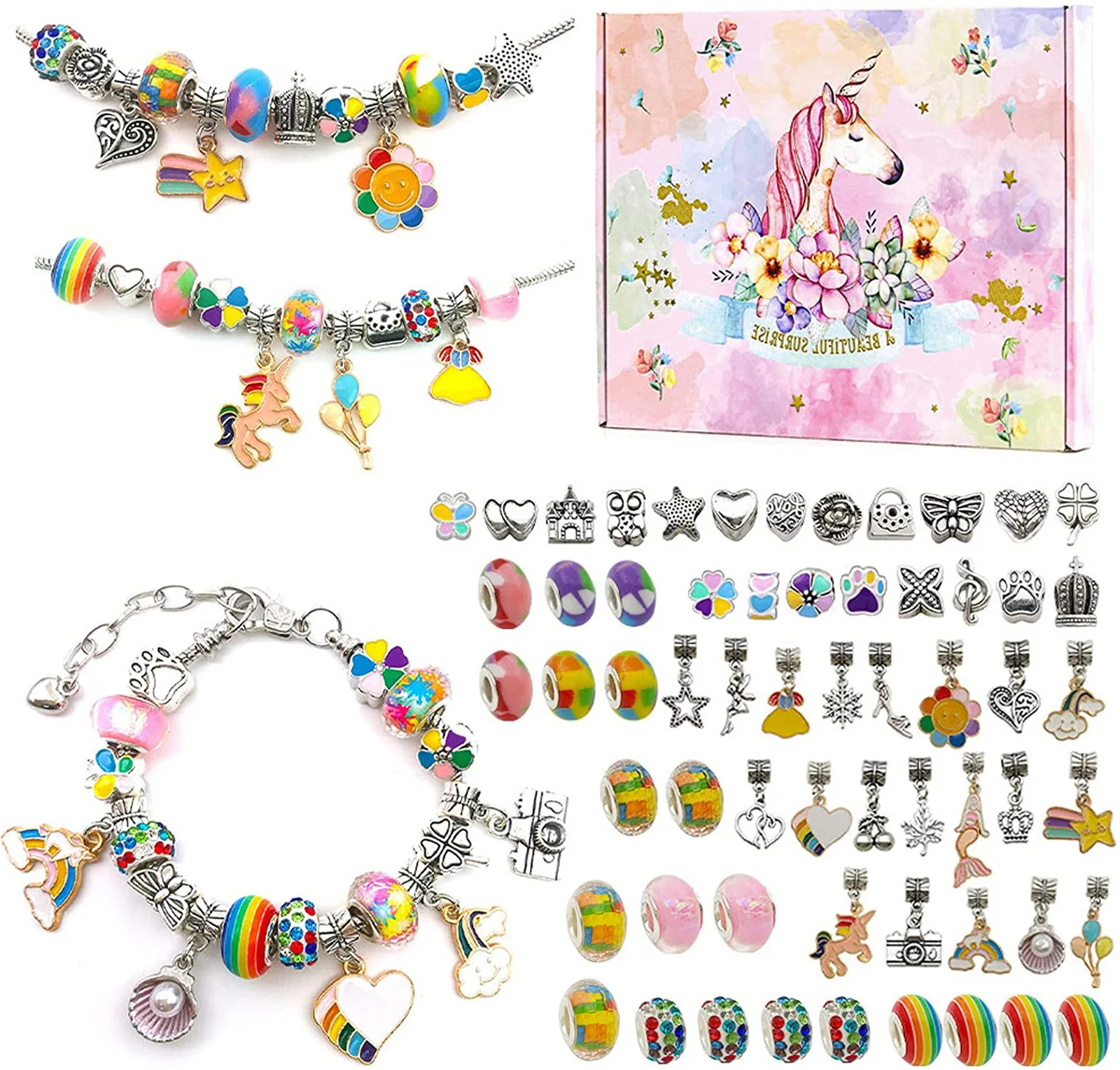 Kits de manualidades de juguete hechos a mano para niños y niñas de 6 a 13 años, pulsera hecha a mano, collar de cuentas, regalo de juguete para niñas