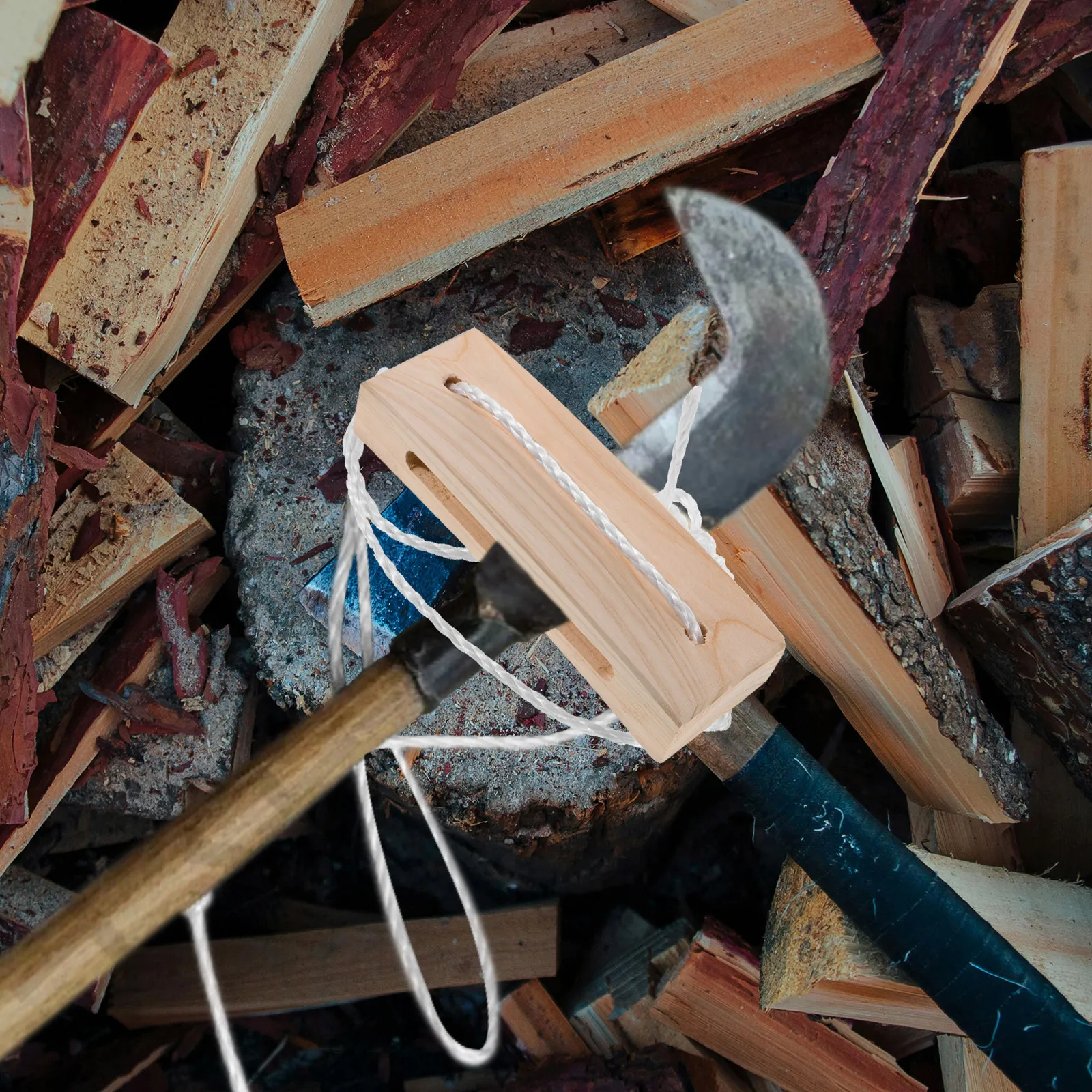 

Wooden Chopper Protector Outdoor Hatchet Holder for Farm Hunting Chopping Tools Wood Sheath Cover Axe Sleeve Rack Camping