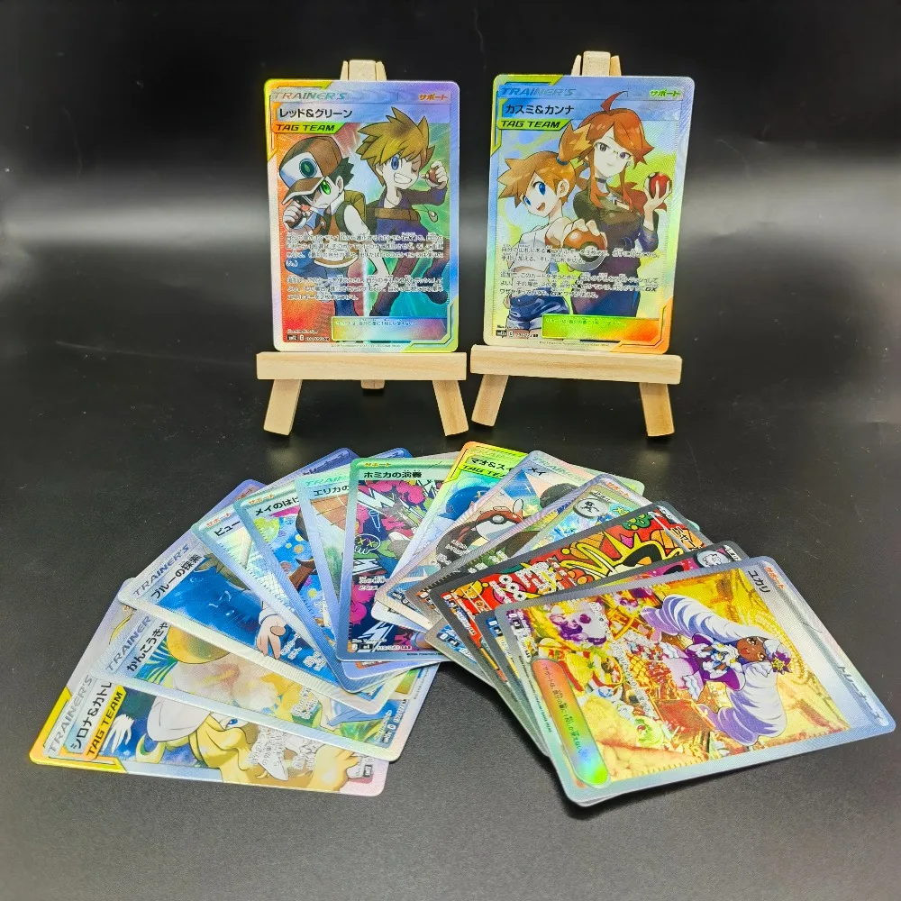 

DIY Pocket PTCG SAR SR Nihil Zero Supporter Card Series Red Blue Meowth Misty Lorelei Clefable Rosa Textures Collection Cards