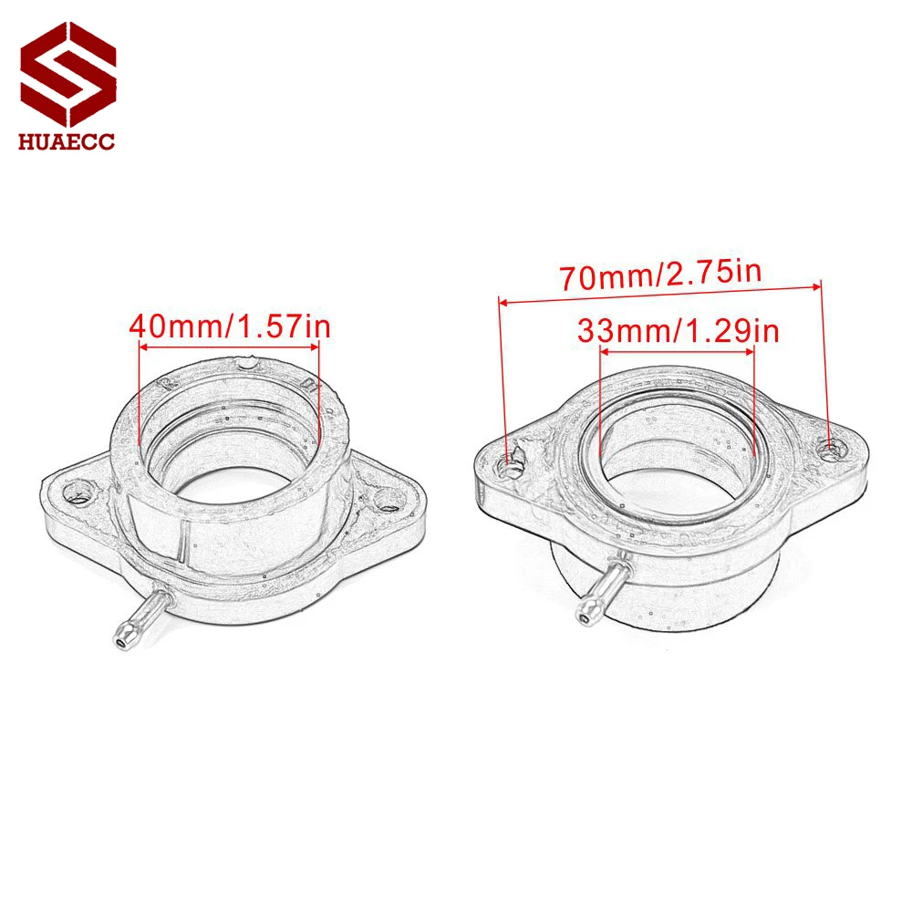 Motorcycle Carburetor Interface Adapter Intake Manifold for Yamaha XS650 1978-1983 3G1-13586-00-00