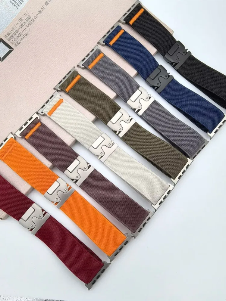 حزام المظلة لساعة أبل الترا 2 الفرقة 49 مللي متر 44 مللي متر 46 مللي متر 42 مللي متر 40 مللي متر 45 مللي متر 41 مللي متر Correa سوار IWatch سلسلة SE 10 9 8 7 6 5 4