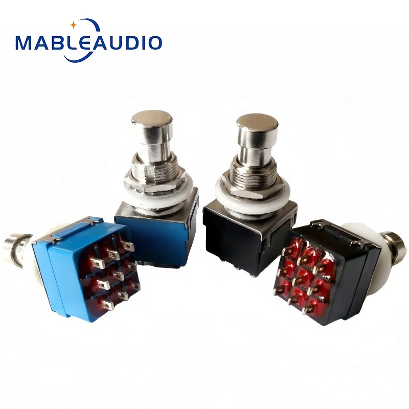 1PCS Electric Guitar Switch, 3-Pin, 6-Pin, 9-Pin Foot Switch with Lock Effects Pedal Switch 3DPDT 3PDT Amplifier Accessories
