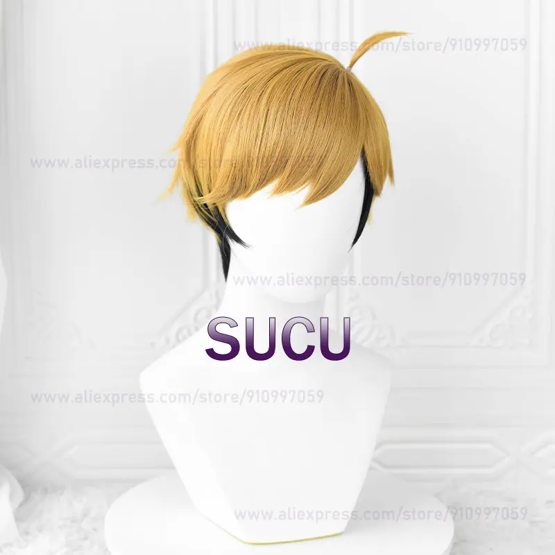 Anime Miya Atsumu Miya Osamu Cosplay Wig 30cm  Heat Resistant Synthetic Hair Hairnet  Halloween Wigs