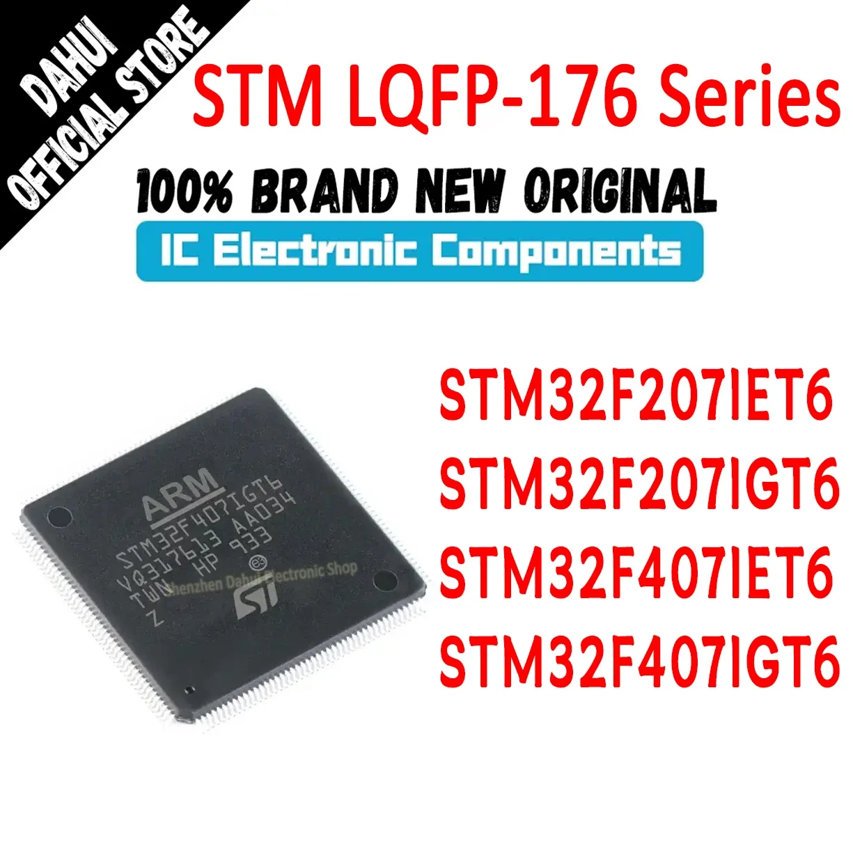 

STM32F207IET6 STM32F207IGT6 STM32F407IET6 STM32F407IGT6 STM32F207IE STM32F207IG STM32F407IE STM32F407IG STM IC MCU Chip LQFP-176