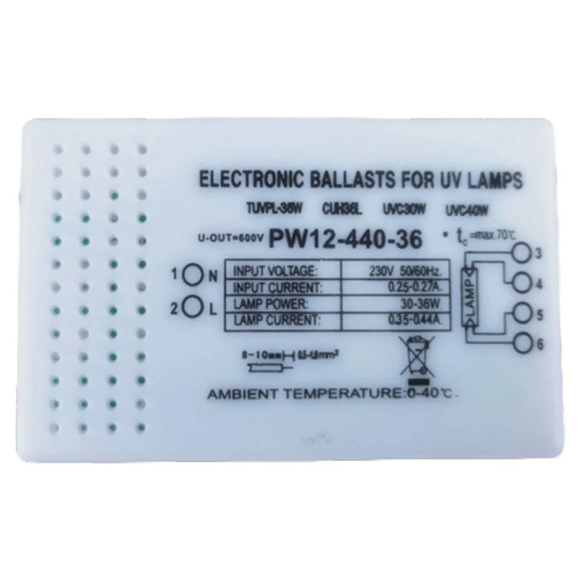 Reattori elettronici Reattori elettronici 30-36W Alimentatore elettronico universale 220V per lampada UV G23 G10q G5