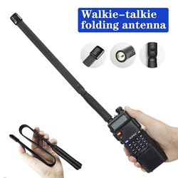 Walkie Talkie Dual Band Tactical Antenna SMA Female 144/430MHz Ham Radio Foldable Gain Antenna For BaoFeng BF-888S UV5R UV82