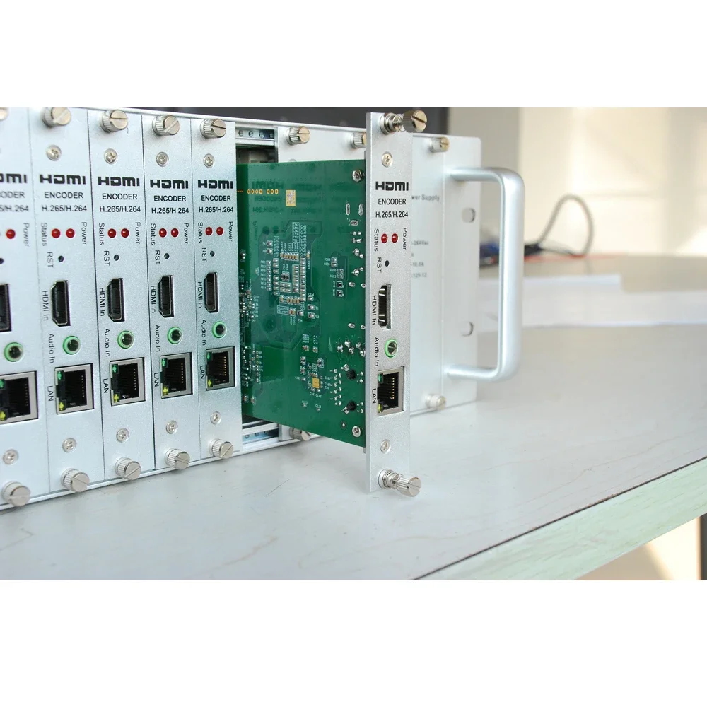 Codificador H.264/HEVC y H.265 de 16 canales para Cable Tv Digital Headend y Iptv Headend salida 1080P, envío gratis por DHL