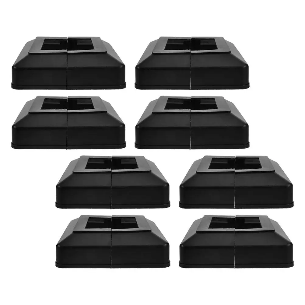 8Pcs Decorative Split Post Cover Skirt for Outdoor Railings Fence Posts Decking Posts Uv Resistant Garden Pile Post Base Cover