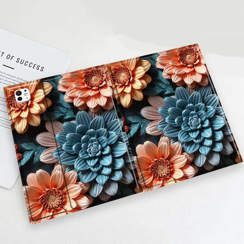 Layered Rose Bloom Bouquet Cover For iPad Pro Mini Air 1 2 3 4 5 6 7 10 11 th 8 9 gen 11 M4 M5 Foldable Tablet Case