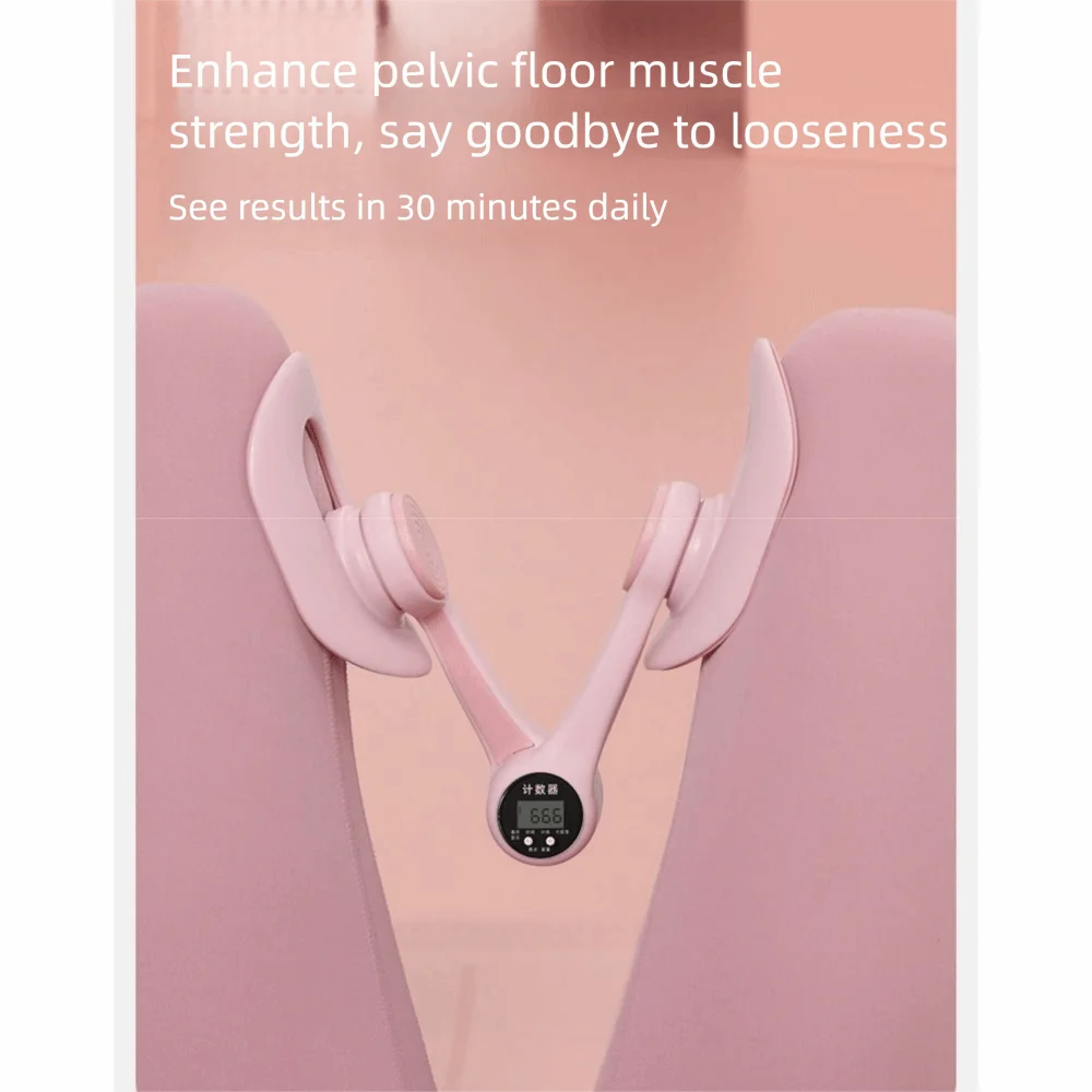 Non-Slip Thigh Master with Counter 360° Rotatable LCD Display Pelvic Floor Muscle Trainer Portable Inner Thigh Toner - view 3