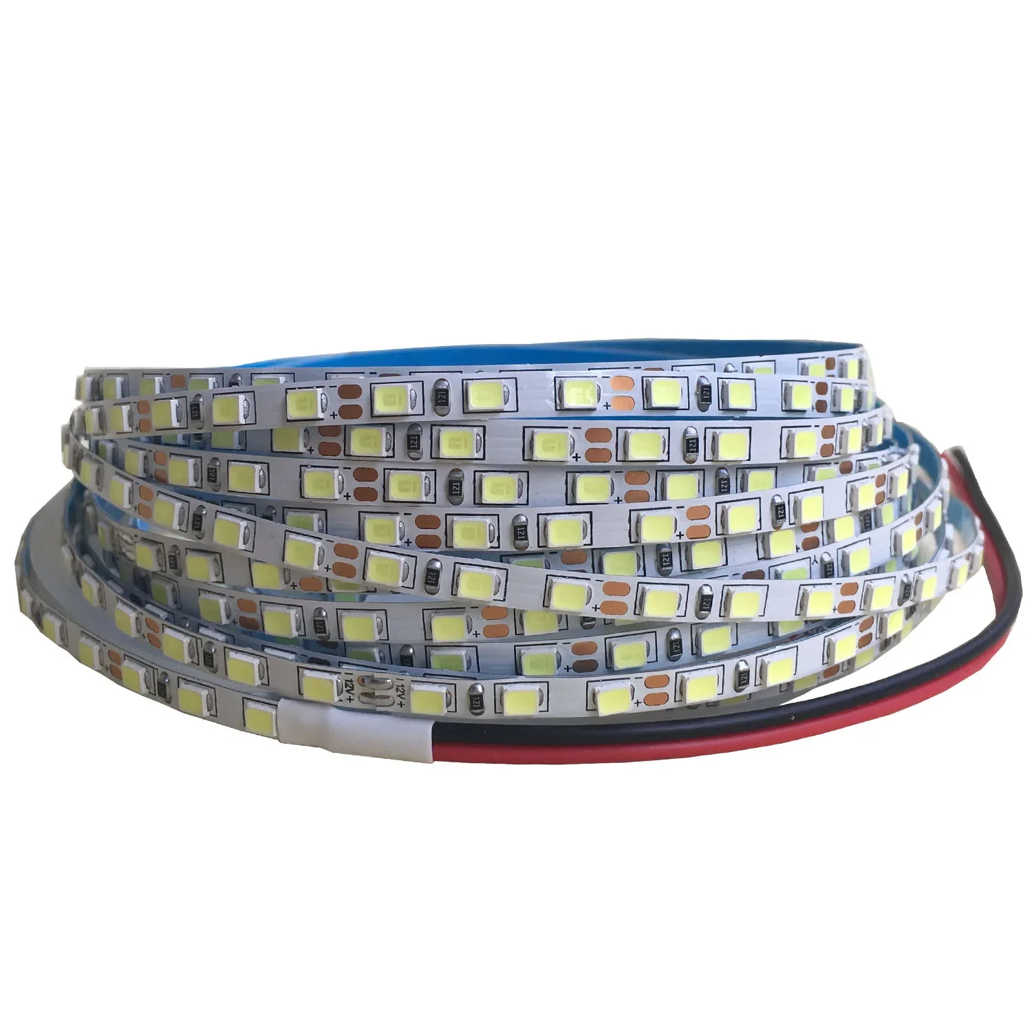 Taśma LED 12V 2835 4mm taśma Slim IP20 wodoodporna 120 leds/m 5 m/rolka taśma LED biały/ciepły biały biały PCB