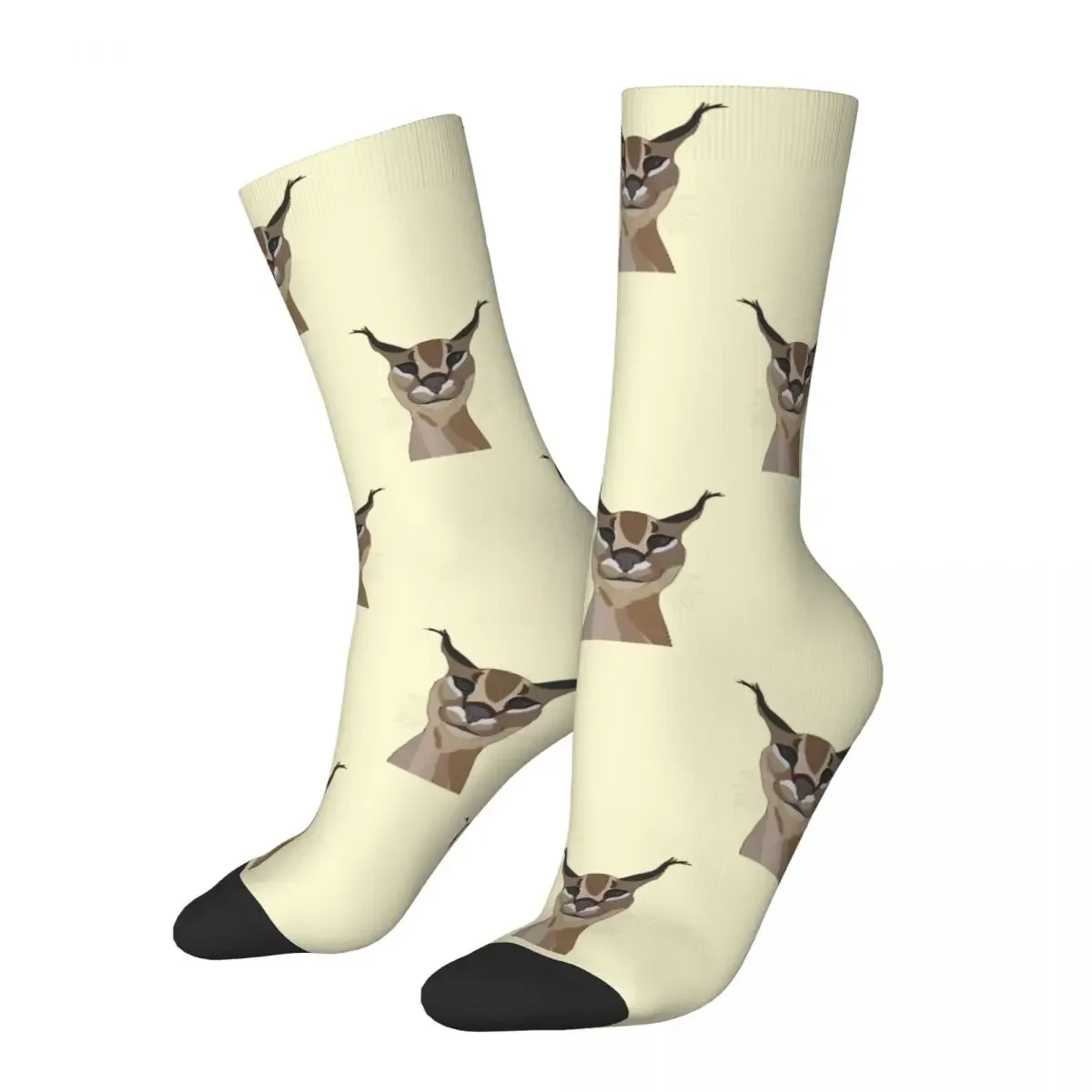 

Hip Hop Vintage Zabloing Cat Meme Crazy Men's Socks Big Floppa Anime Unisex Harajuku Pattern Novelty Happy Crew Sock Boys Gift