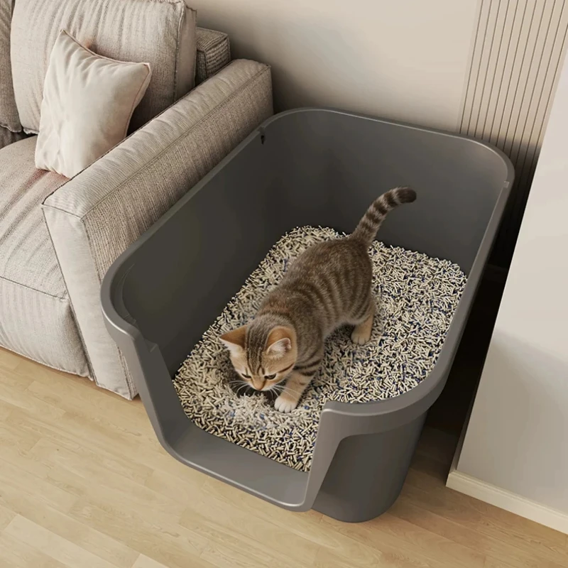 Extra Large Training Luxury Sandbox Litter Box Hiding Drawer Toilet Defecation Litter Box Katzenklo Edelstahl Household Items