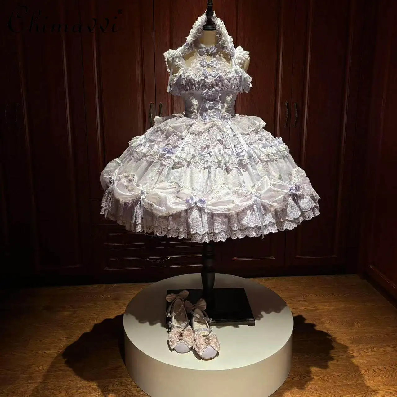 

Новое весенне-летнее женское пышное платье в стиле Лолита с милым бантом, в стиле сказочной принцессы, для дня рождения и праздников