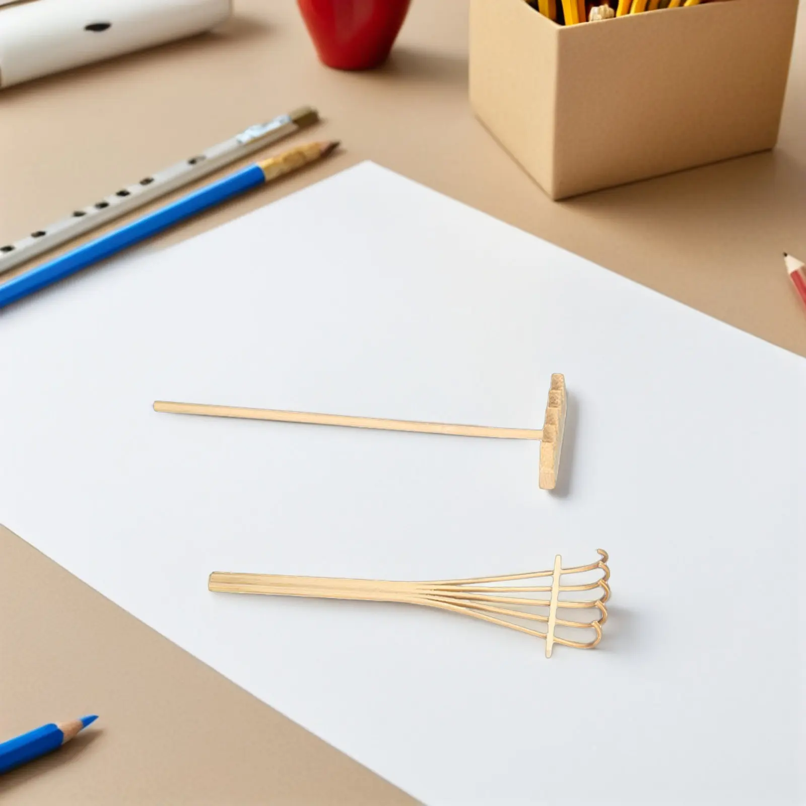 6Pcs Mini Bamboo Sand Rake Set for Desktop Sand Table, Meditation, Stress Relief & Creative Play