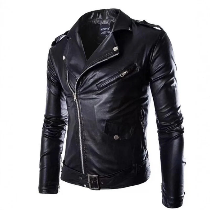 

New Men's Leather Jackets Trendy Men's Motorcycle New Products
