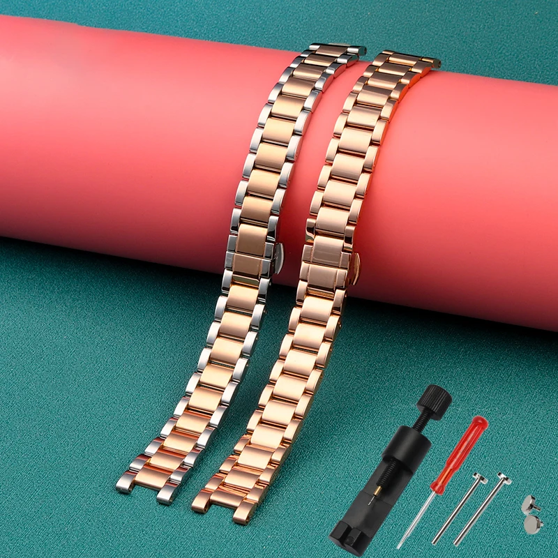 Notched ceramic wristband for MK watch guess GC Follie women\'s watchband accessories 16 18 20mm ceramic watch strap Butterfly