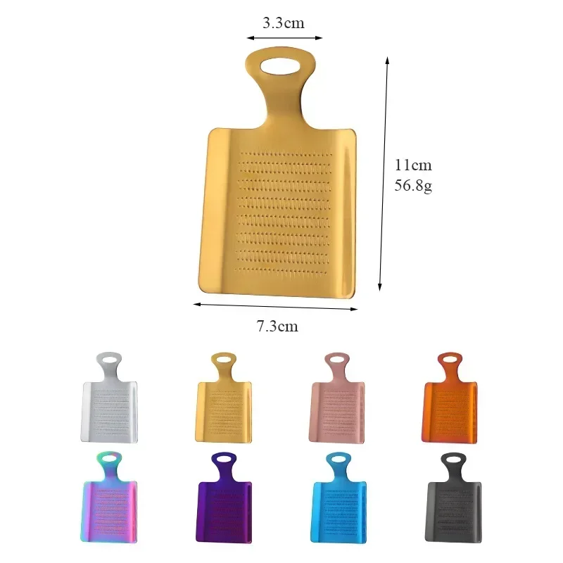 أداة مطبخ من الفولاذ المقاوم للصدأ لطحن الزنجبيل والثوم والوسابي والفواكه والخضروات، قطعة واحدة من أداة كسارة المبشرة