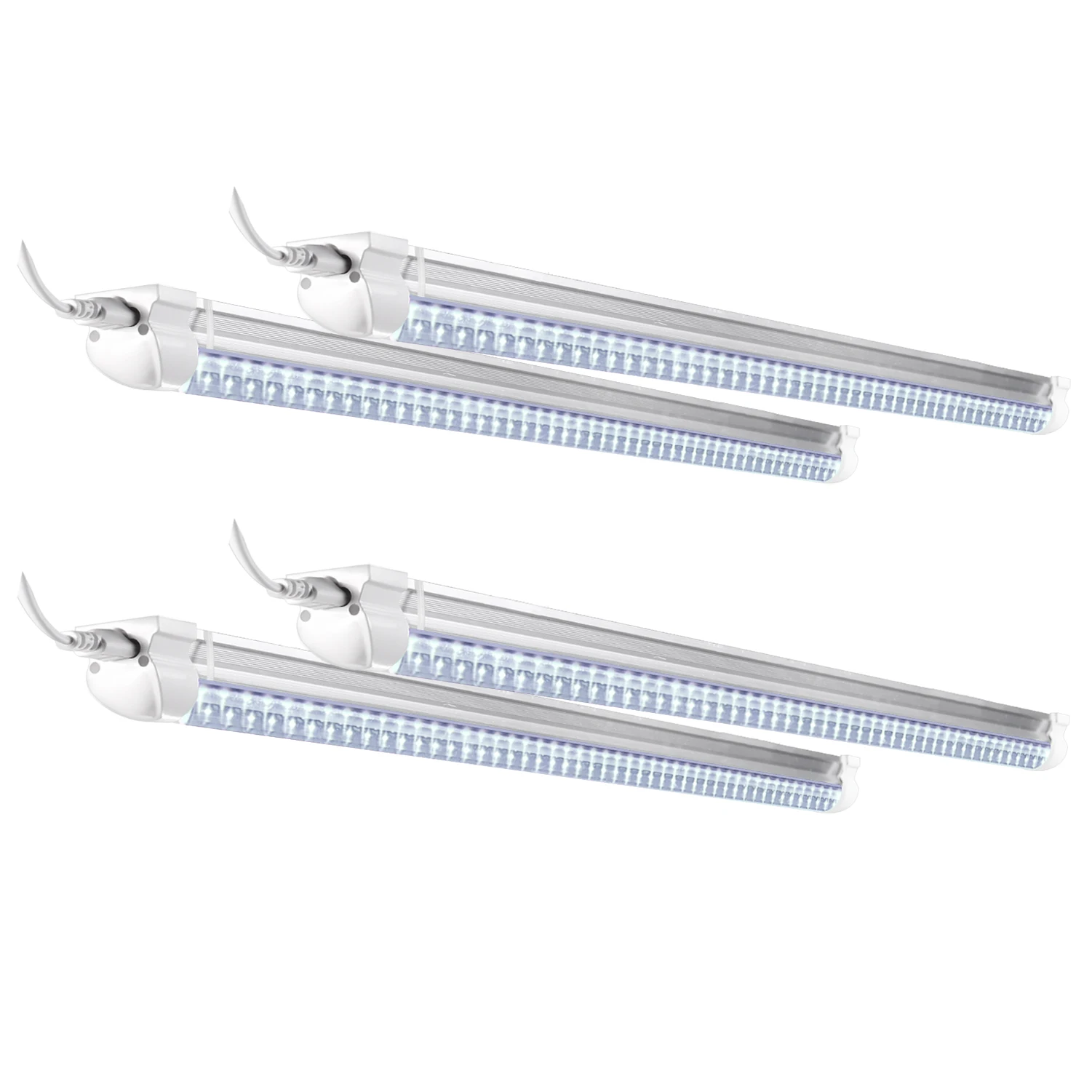 4PCS 2FT/0.6M Led Tube Light T8 24W 6000K AC85-265V LED Light Fixture Ceiling Utility Shop Lamp Workbench Warehouse Lighting