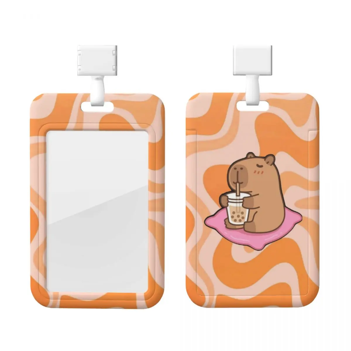 

Custom Funny Capybara Credit Card Holders Neck Strap Lanyard ID Badge Card Holder Factories Engineers Card Holder