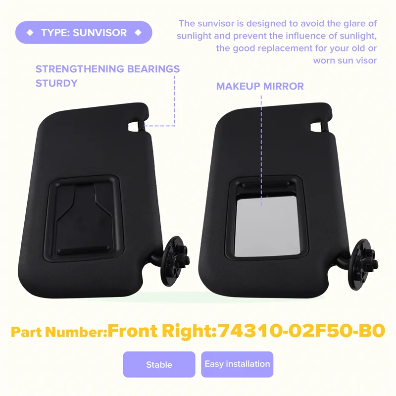 

Universall Car Sunshield Sunvisor Interior Sun Visor For Toyota Corolla 2019-2024