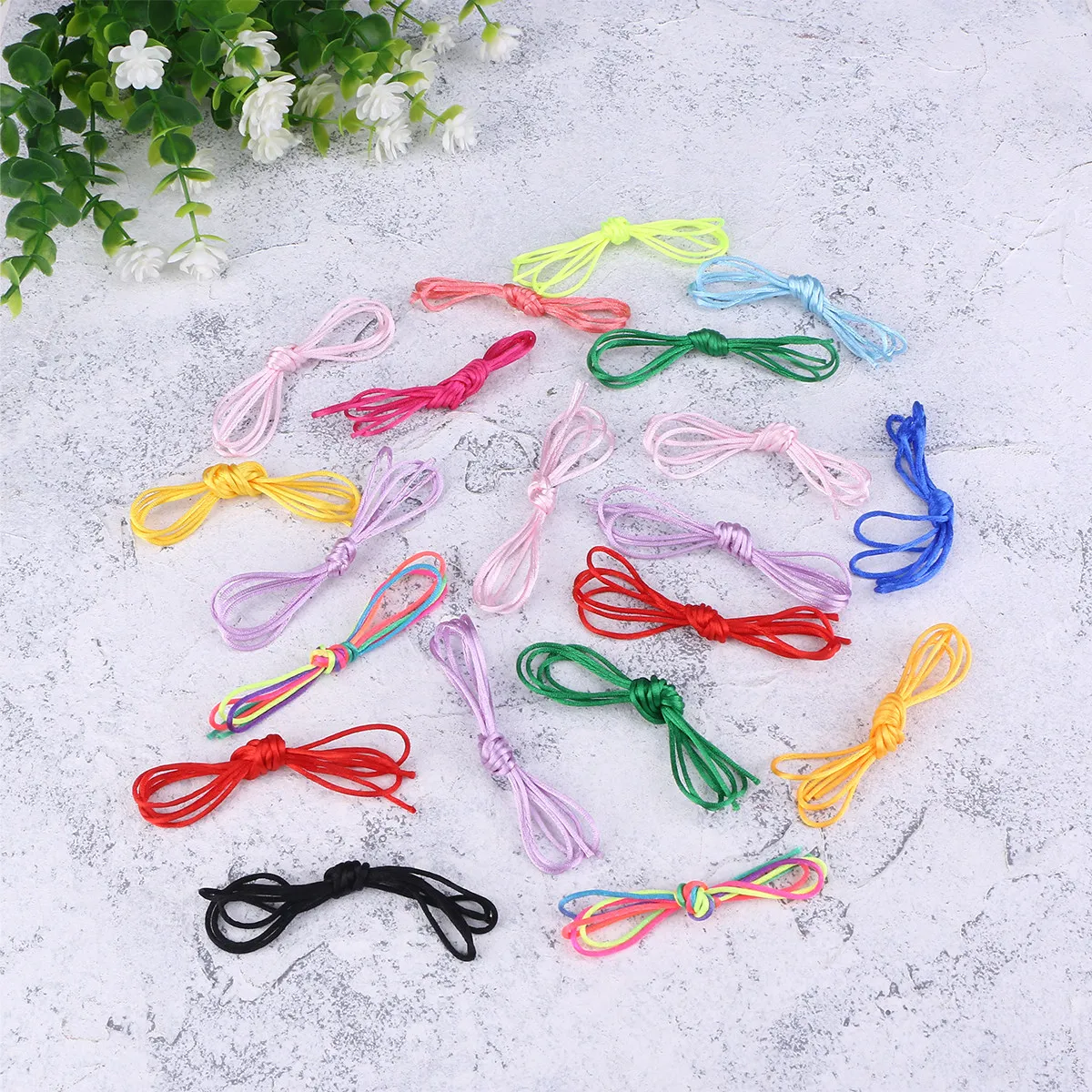 

20Pcs Vibrant Braiding Rope for Hair Braids Dreadlocks Wristbands Gift Decor Fashionable Hiphop Hair Accessories DIY Kit
