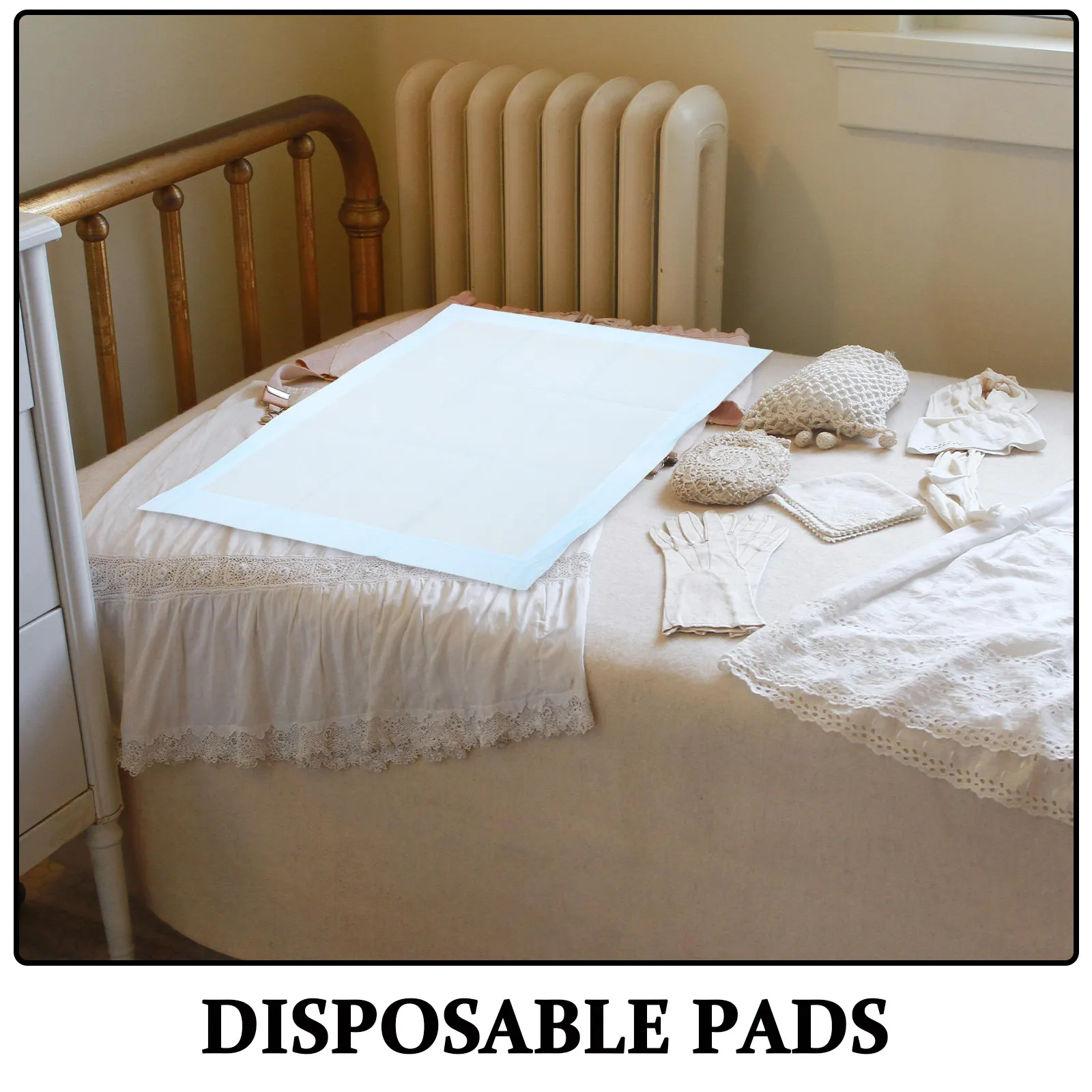 Bed Pads for Adults Incontinence Supply High Absorption Performance Ultrathin Design Nonwoven Fabric Lightweight Portable Daily