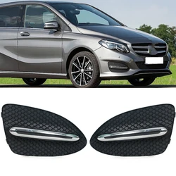 Car Front Bumper Bar Mesh Grille Fog Lamp Frame Cover Trim Strip Accessories For Mercedes-Benz W246 2016 2017 2018 2019
