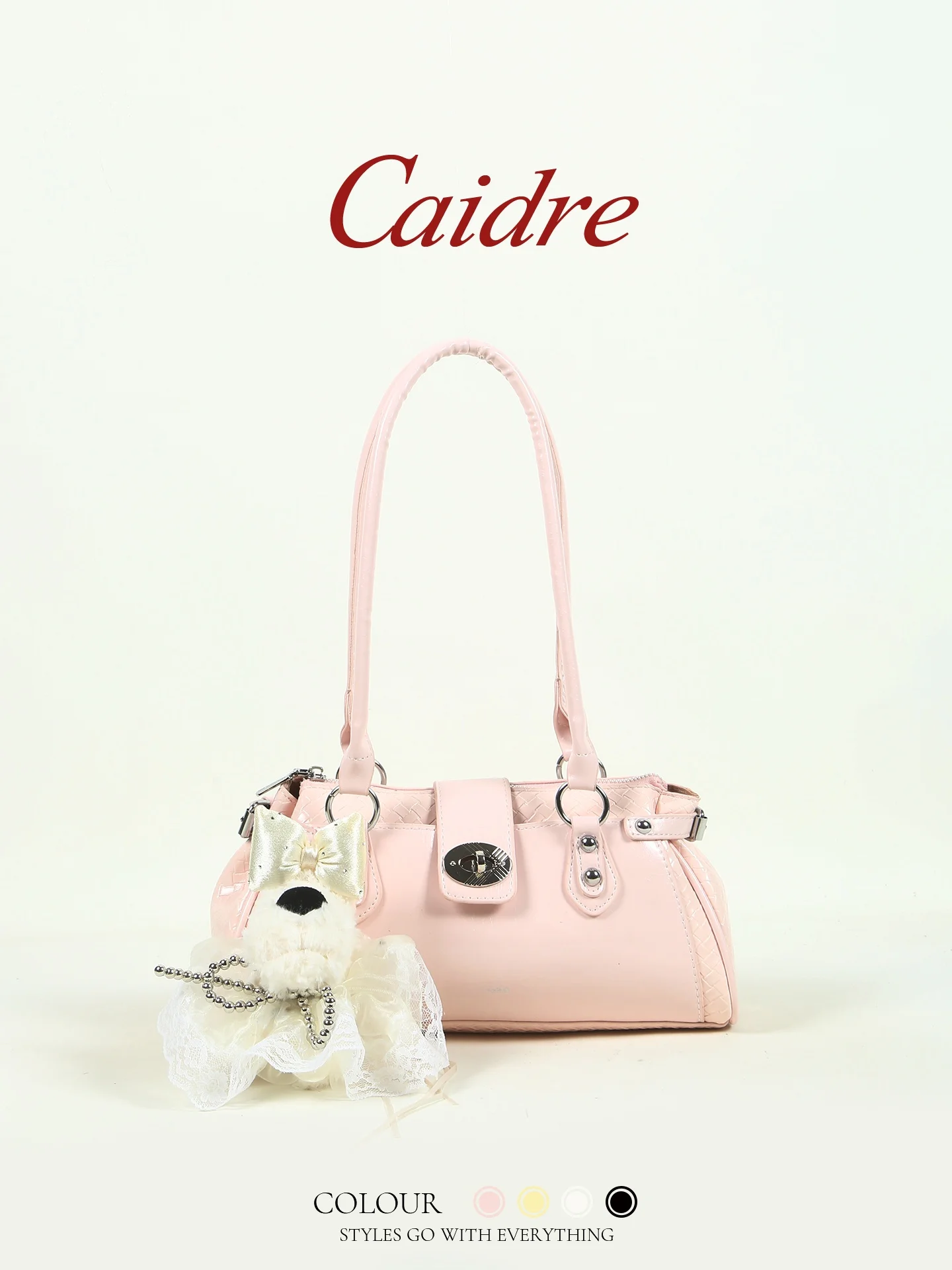 

Caidre Pink Tote Bag 2026 New Style for Work And Commuting Youthful Casual Shoulder Bag Soft PU Leather Color