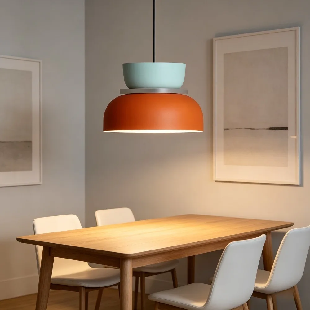 Modern Macaron Pendant Lamp Led Chandeliers Hanging Light Living Study Bar Dining Room Bedside Bedroom Lighting Decor Furniture