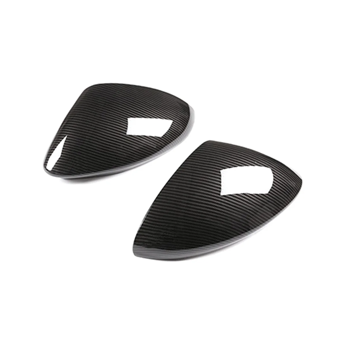 Car Side Rearview Mirror Caps Cover Carbon Fiber Style for Alfa Romeo Stelvio 2017-2020