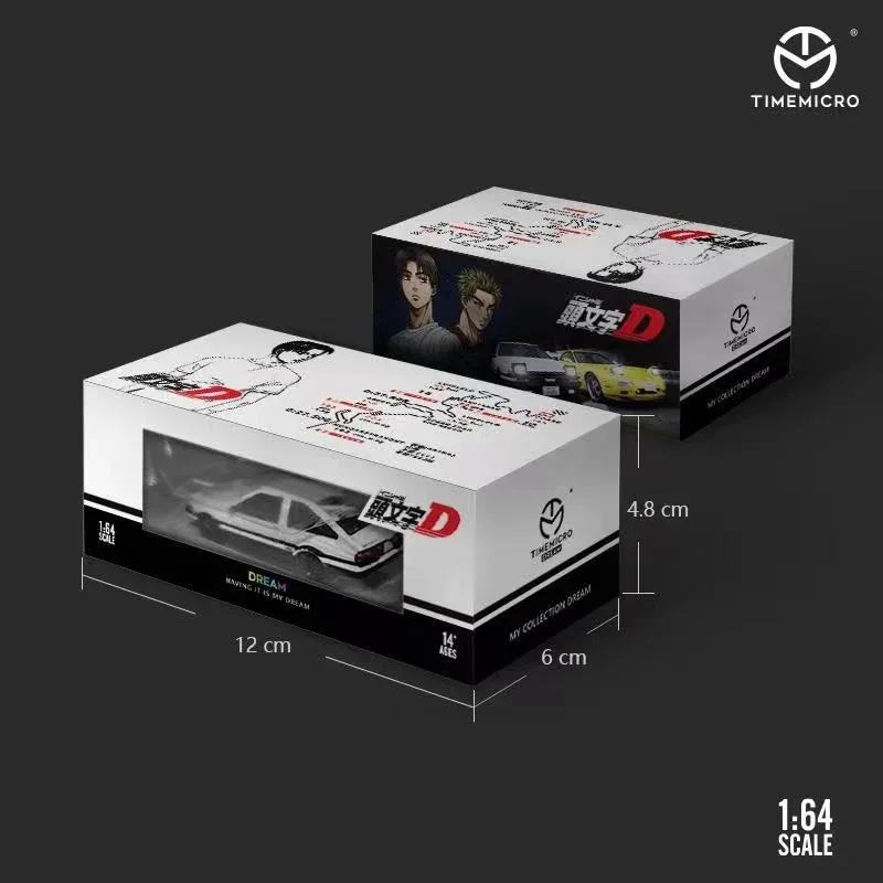 TIME MICRO Alloy 1:64 Scale Dream-AE86 TRUENO Metal Model Car Static Decoration Collectibles Gift Toys