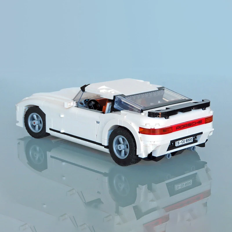 NEW White Hypercar Super Racing MOC-10295 Excellent Set Retro Sport Coupe Heedfully Engineered Building Blocks Cars Bricks Model