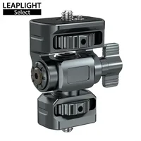 LEAPLIGHT Soporte de aluminio para monitor de cámara con abrazadera y cold shoe de 1/4 para monitores de 5 y 7 pulgadas y flash.