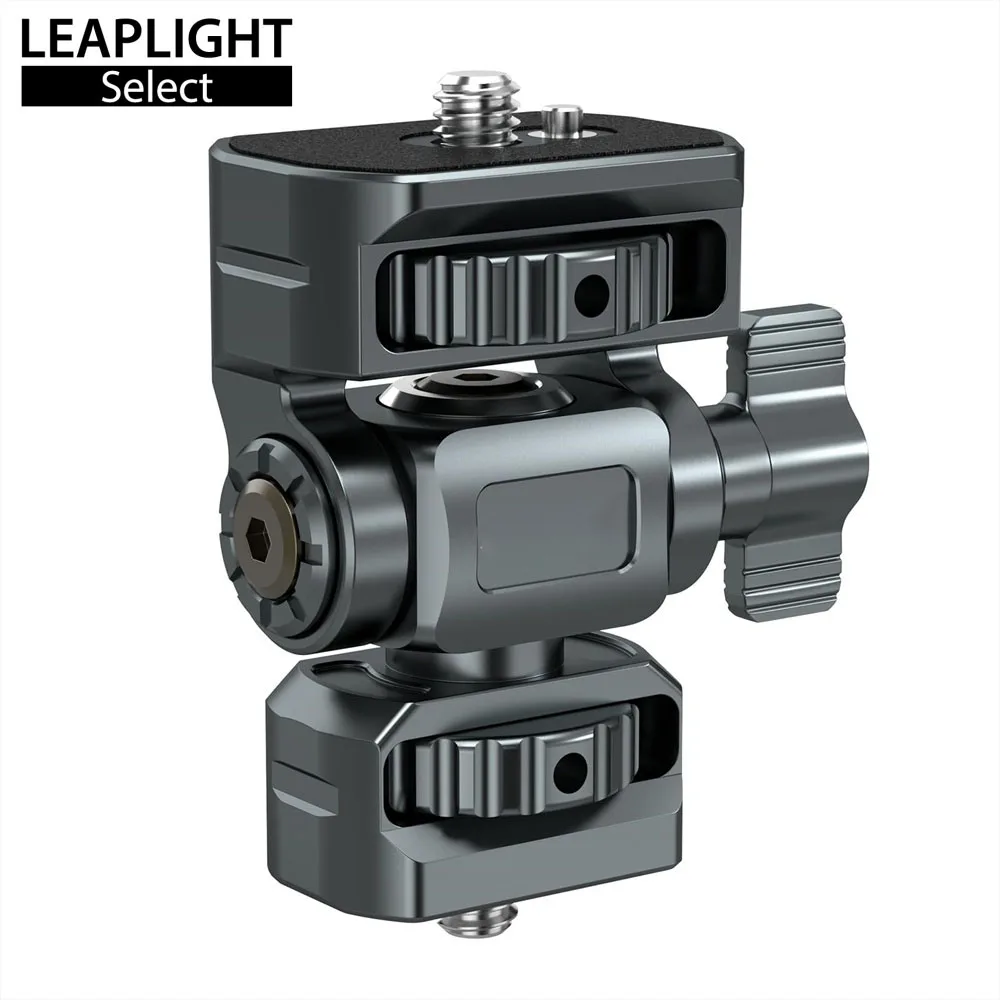 LEAPLIGHT Aluminum Camera Monitor Mount Camera Clamp with Cold Shoe 1/4