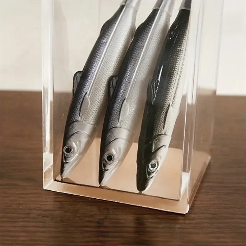 Pen Styling ikan asin lucu, pena Ballpoint Seri laut, pena Styling ikan mudah dipasang