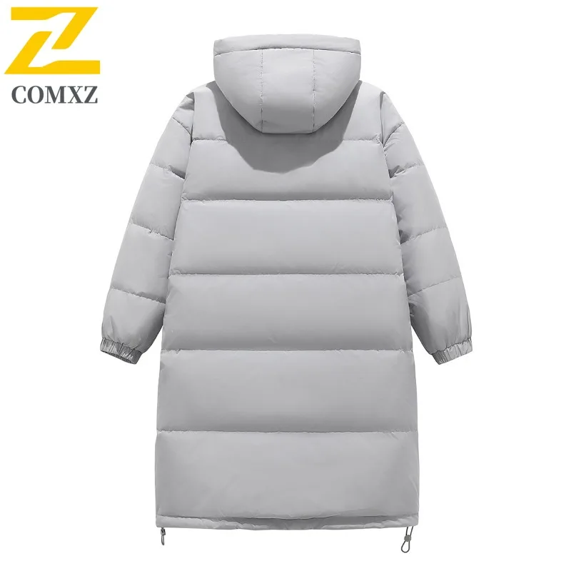 COMXZ Luxury Men Down Jacket New Trendy Stand Collar Business Casual Ultra Light Down Coat Leisure Travel Windproof Winter Parka