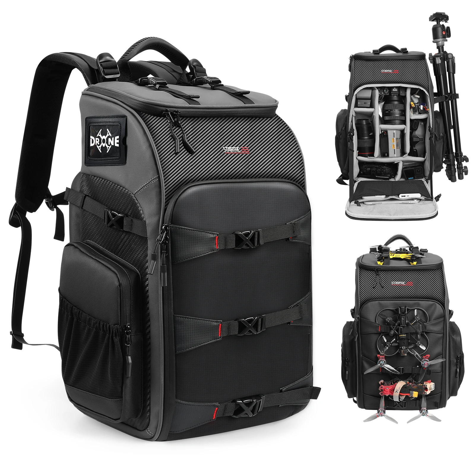 

Рюкзак для дрона FPV, сумка через плечо, большая вместимость, внутреннее пространство «сделай сам», для гоночного квадрокоптера FPV, дрона и детали для DJI FPV Combo