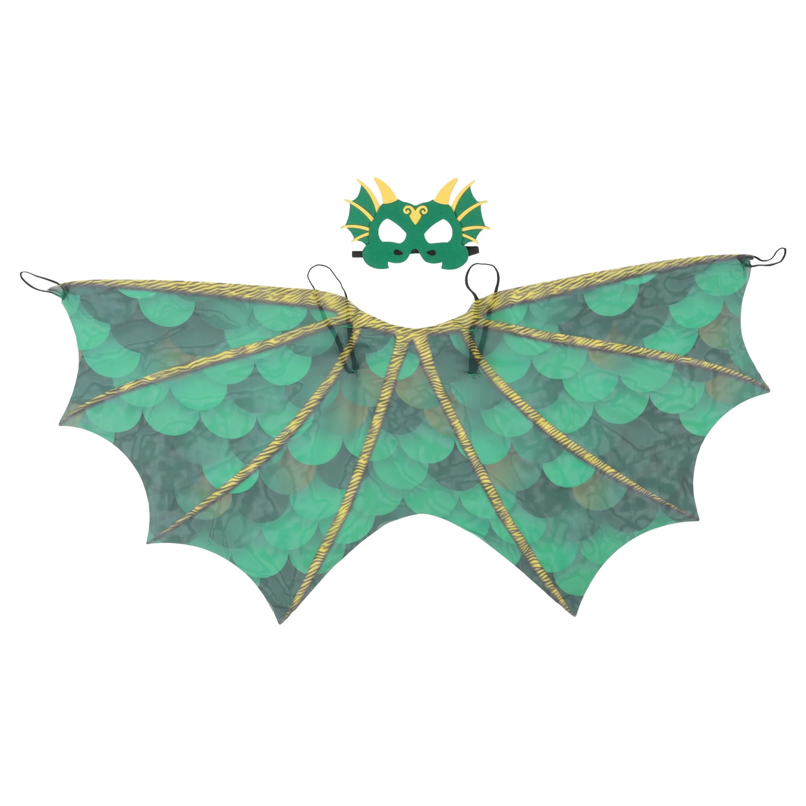

1 Set With Wing Cloak Halloween Party Cosplay Cape Mask Festival Role Play Costume Durable Halloween Supplies Masquerade Stage