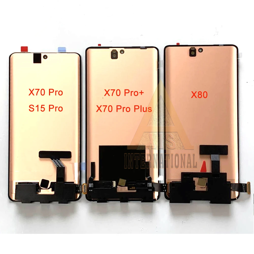 Original Amoled For Vivo X60 Pro X70 Pro X70 Pro+ Plus V2145A LCD Display Screen Touch Panel For Vivo X80 V2144  LCD X80 Pro