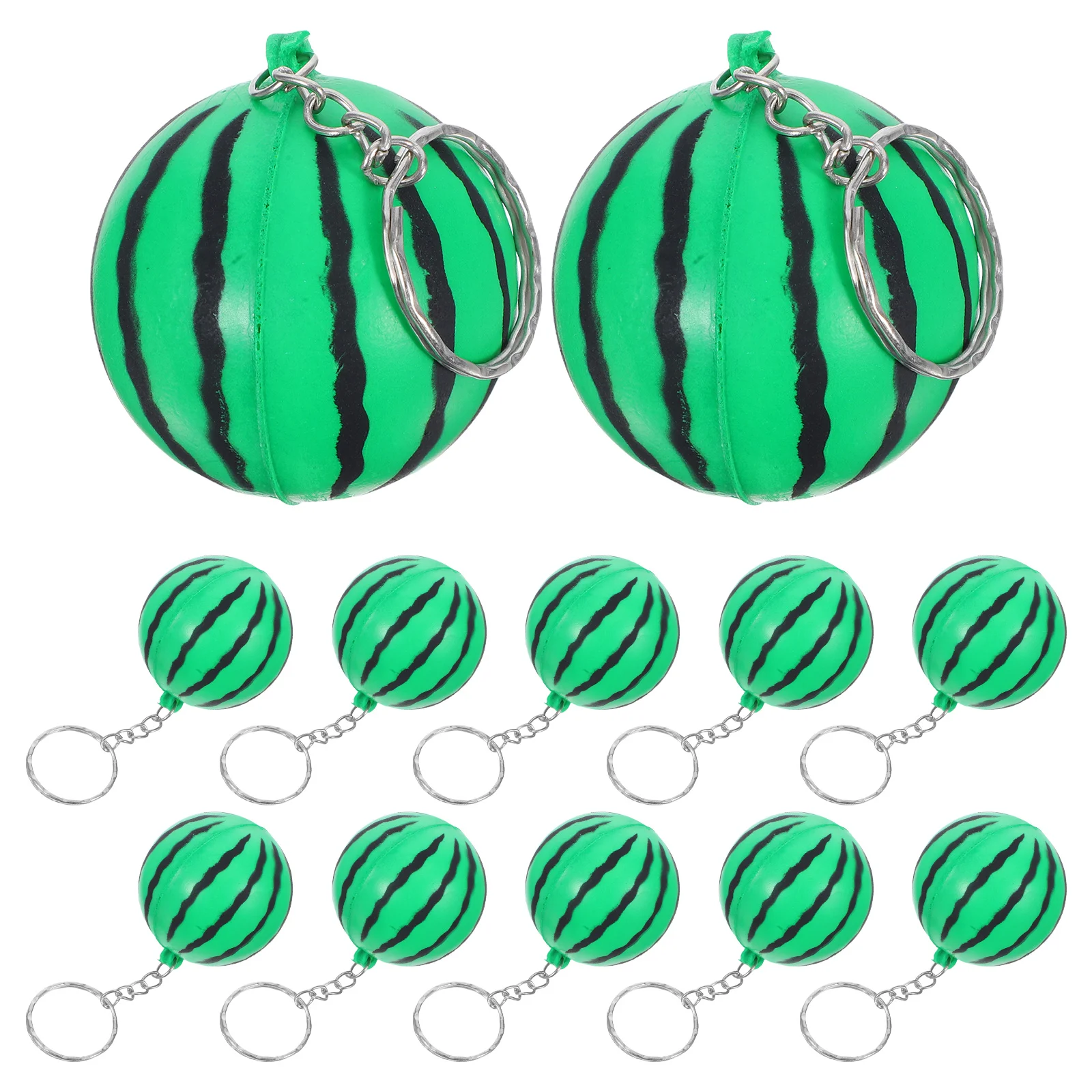 12 Pcs Watermelon Party Decorations Strawberry Keychain Fashionable Alloy Artificial