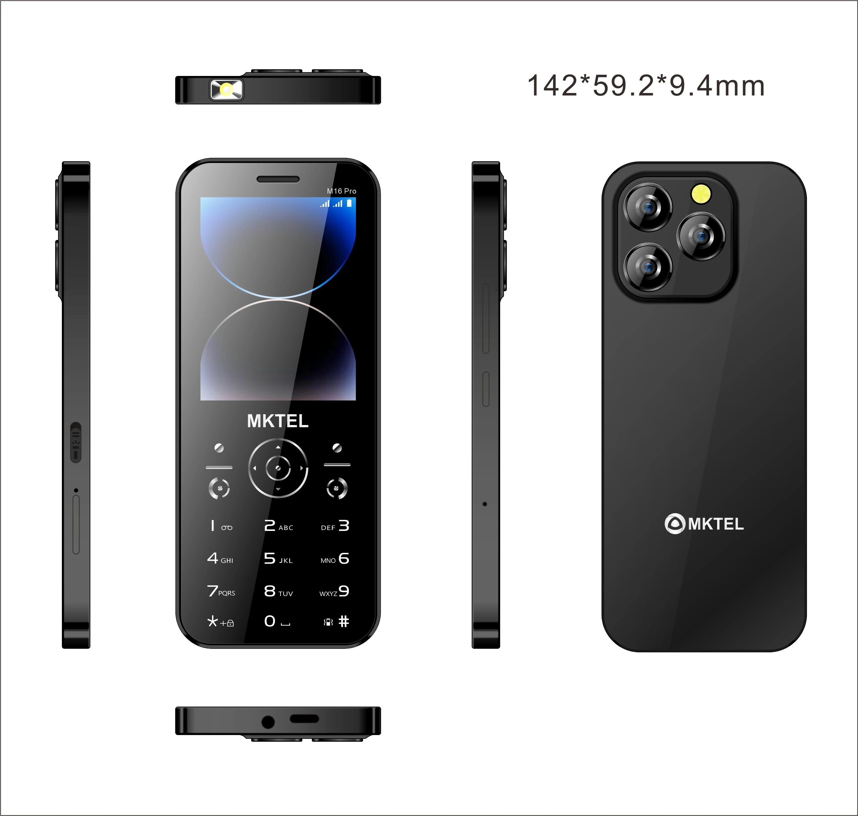MKTEL I8 (M16 Pro) mobile phone, MTK2502D, memory 32+32MB, 2.8 screen, 80,000 pixel camera, 1511-BOX speaker, with independent m