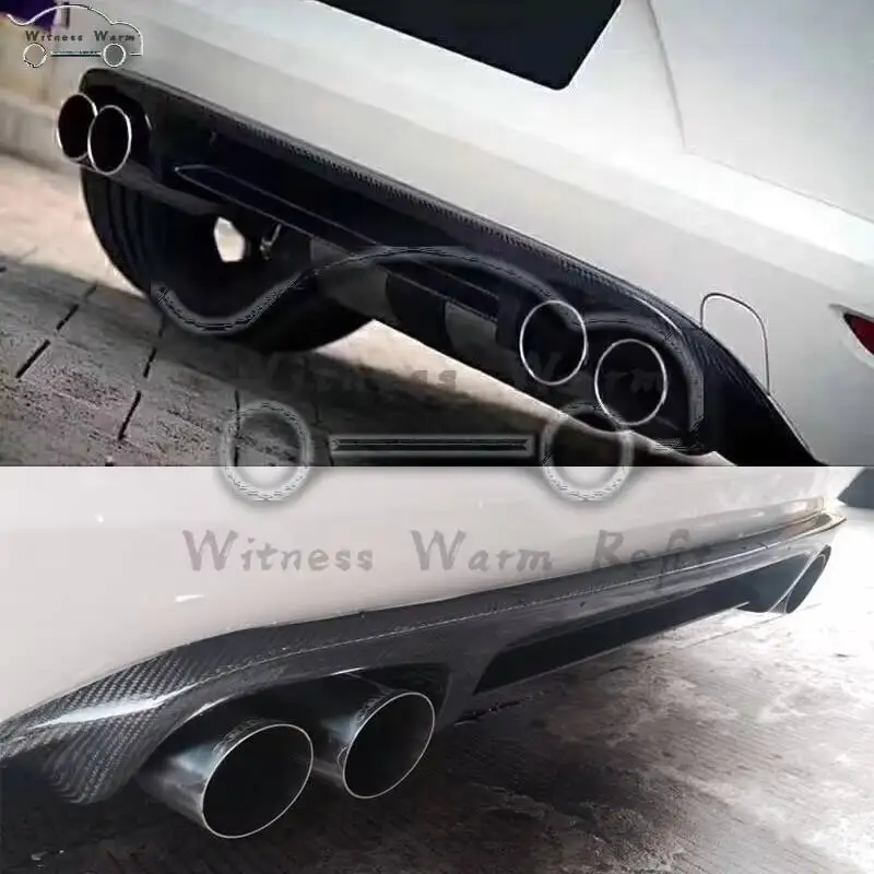 Carbon Fiber / Frp Auto Car Rear Bumper Diffuser Lip Spoiler for Volkswagen Scirocco Standard Bumper 2009 - 2014