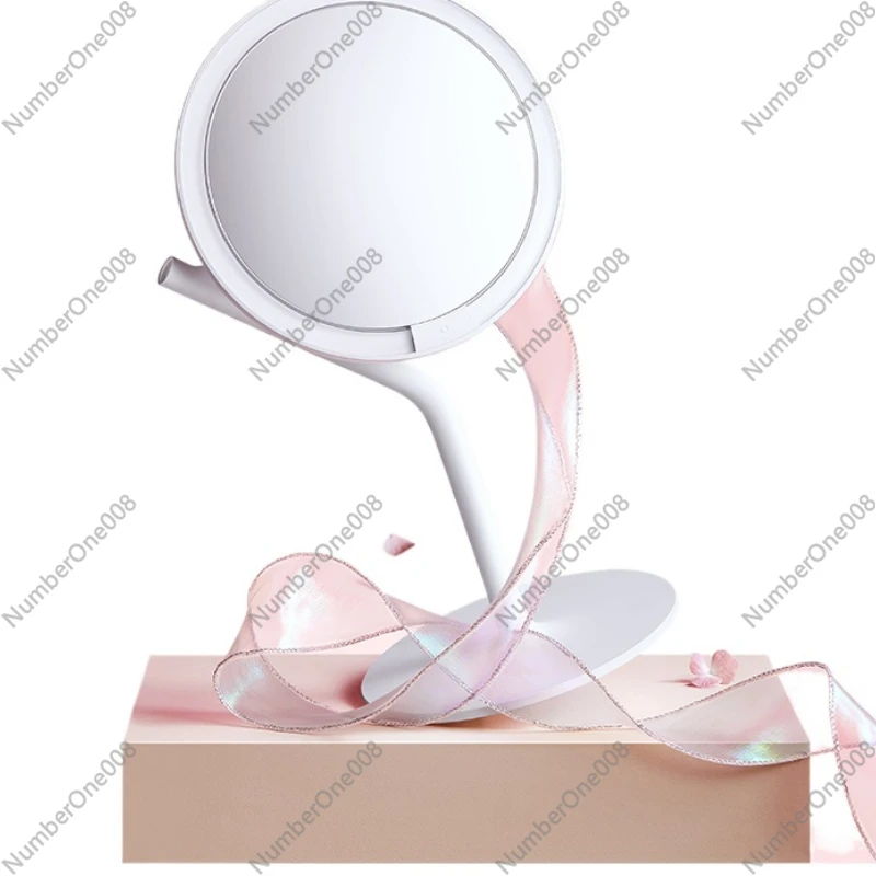 Seeking Light Makeup Mirror Mini Desktop LED with Light Portable Desktop Internet Red Sun Mirror Makeup Luminescent Mirror