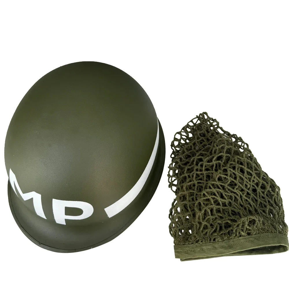 MP Soldier Head Helmet and Mesh Cover American  Protection Helmet Cover Ornament To Copy Historical Equipment WWII WW2