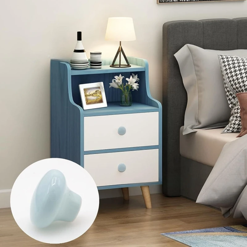 Mushroom shaped ceramic antique cabinet handle hot selling retro colorful wardrobe drawer handle single hole